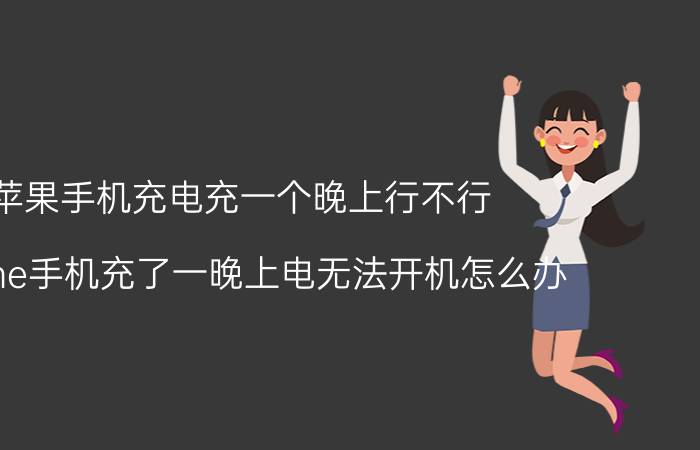 苹果手机充电充一个晚上行不行 iphone手机充了一晚上电无法开机怎么办？